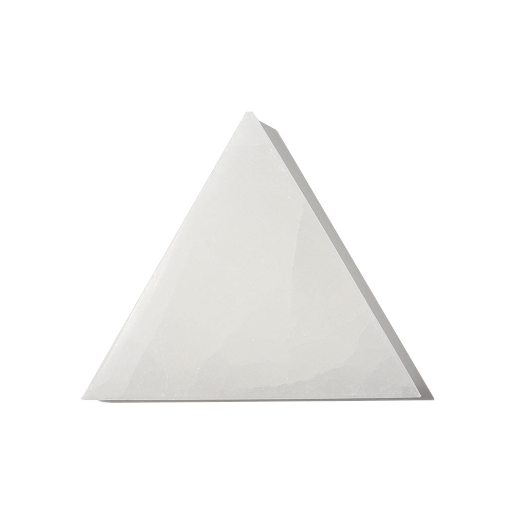 Triangle Selenite Slab Crystal Charging Plate