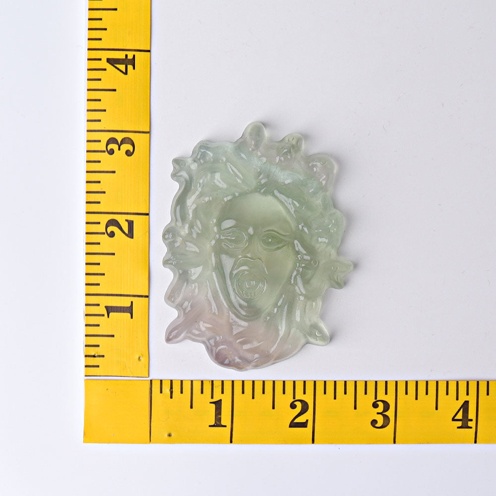 3" Fluorite Medusa Crystal Carvings