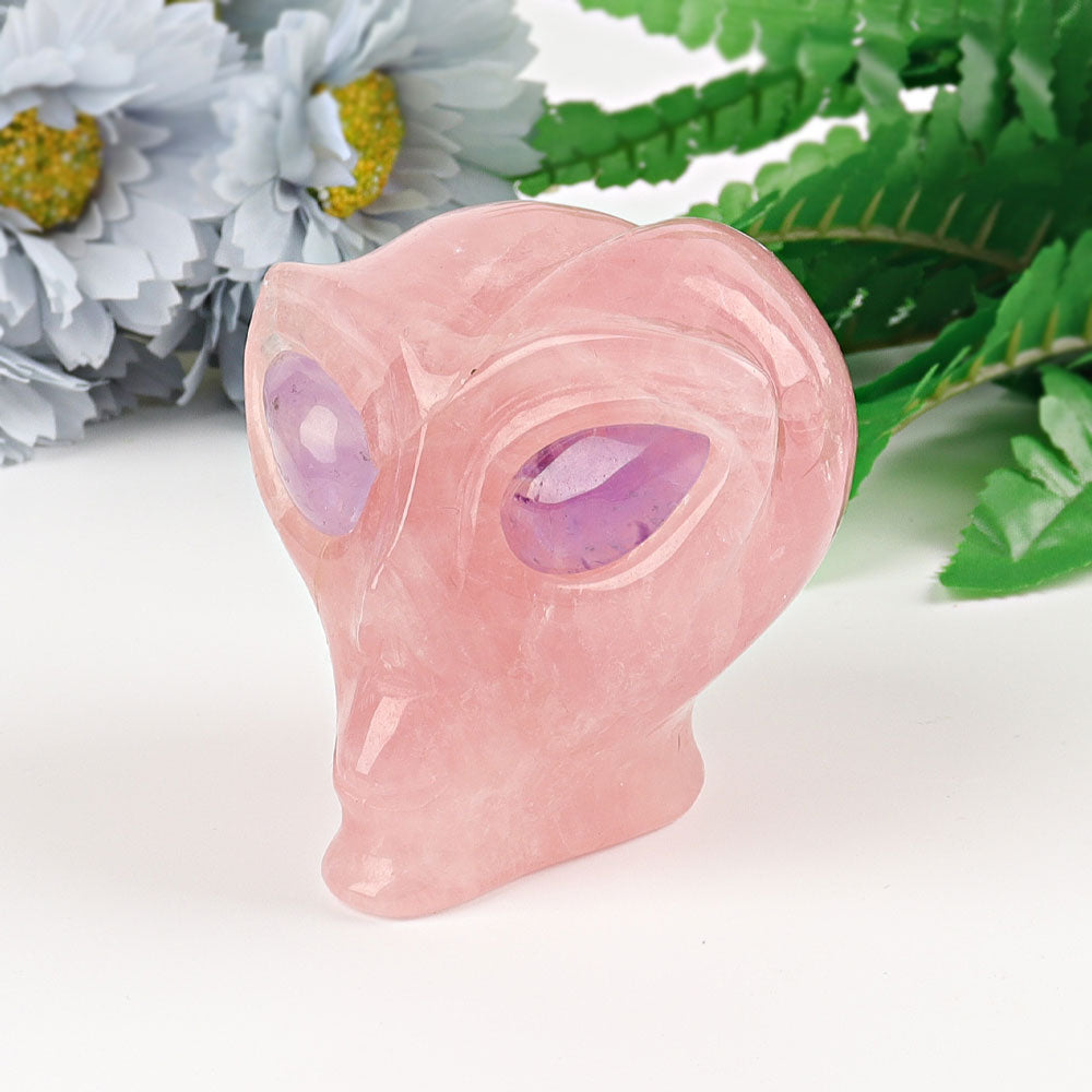 2.5" Alien Skull Crystal Carving