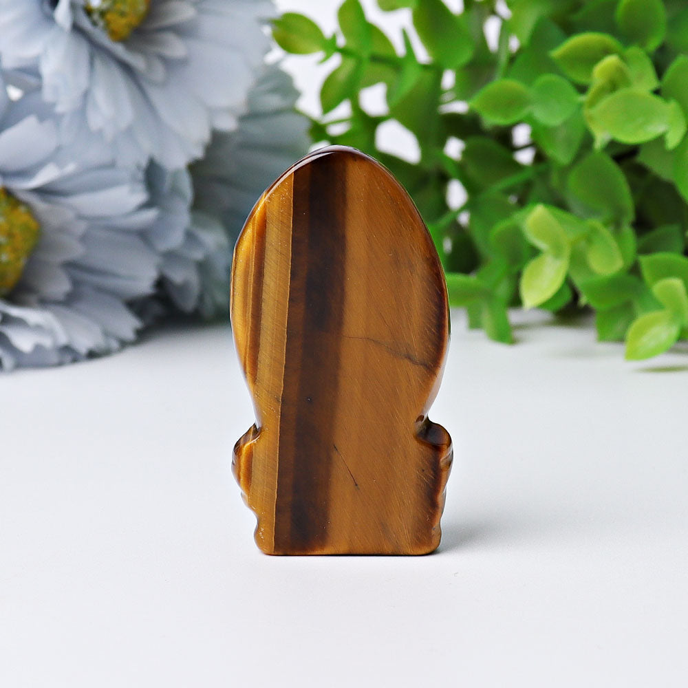 1.9" Tiger's Eye Ganesha Crystal Carving