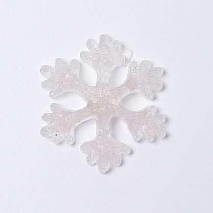 2" Resin Snowflakes Crystal Carvings for Christmas