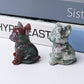 2.3" Moss Agate Bull Dog Crystal Carvings