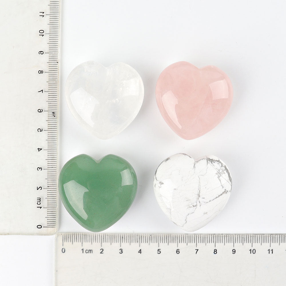 1.5" Heart Crystal Carvings