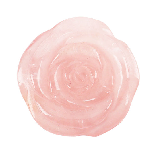 Crystal Flower Pocket Stone Hand Carved Gemstone Flower Healing Crystal Rose Flower For Sale