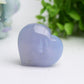 1.5"-2.5" Blue Chalcedony Heart Crystal Carving Bulk Wholesale