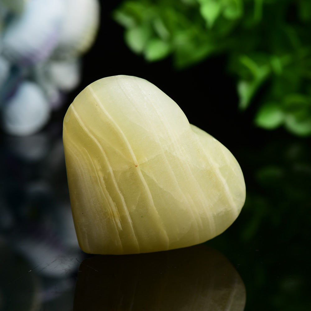 2.2" Afghan Jade Heart Crystal Carving Bulk Wholesale