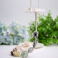 Chakra Raw Stone with Selenite Stick Crystal Hanging