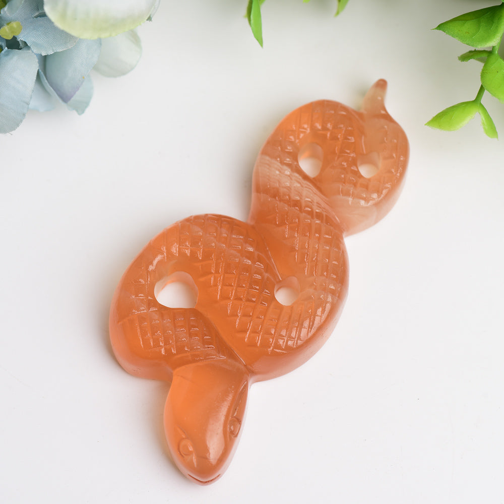 4.0" Snake Crystal Carving
