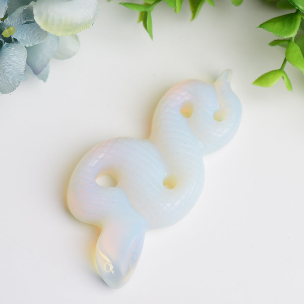 4.0" Snake Crystal Carving