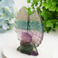4.4" Rainbow Fluorite Owl Crystal Carving Bulk Wholesale