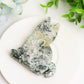 3.2" Moss Agate Cat Slab Crystal Carving Bulk Wholesale