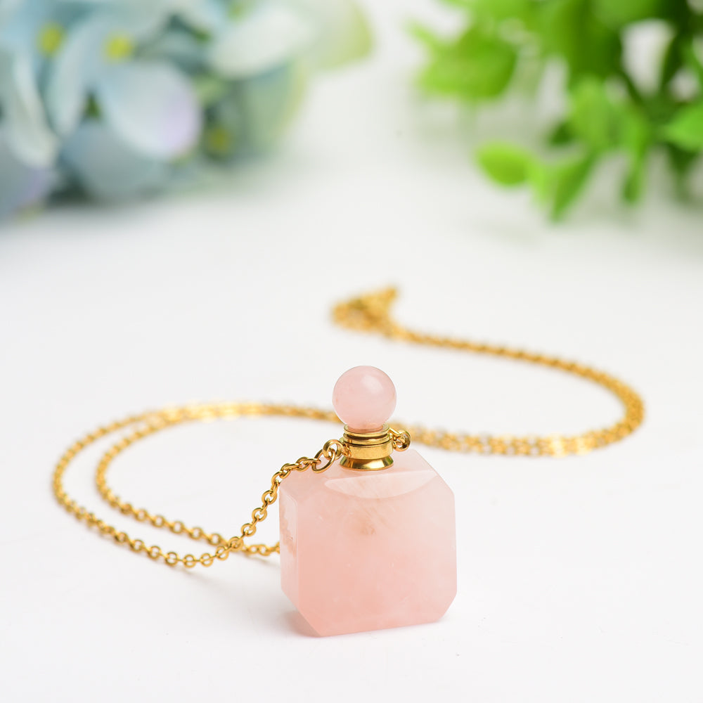 Mixed Crystal Necklace with Perfume Bottle