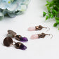 Amethyst Rose Quartz Crystal Earrings Bulk Wholesale
