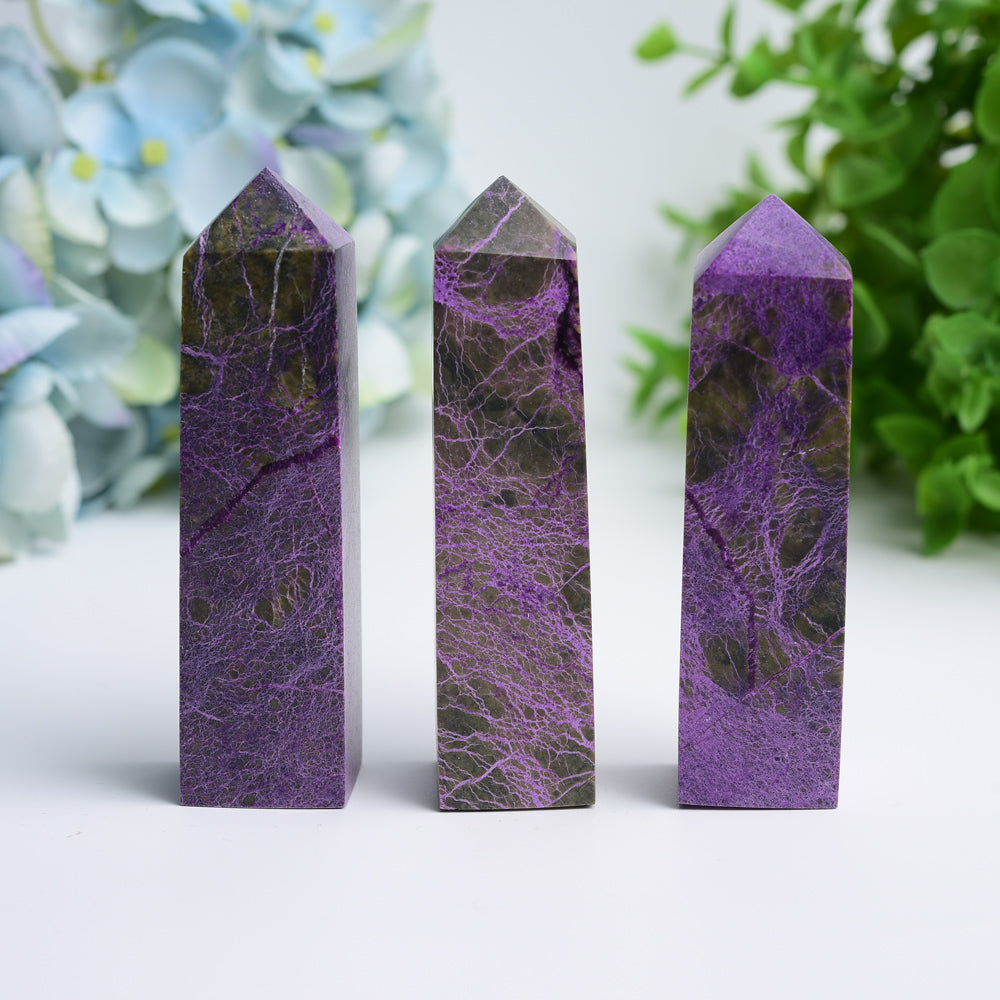 2.5"-4.0" Charoite Crystal Tower Crystal Healing Bulk Wholesale