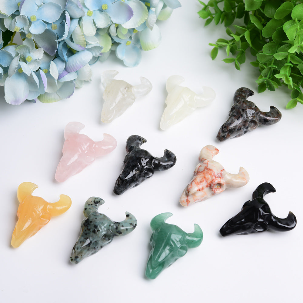 2.3" Mixed Crystal Bull Head Crystal Healing Bulk Wholesale