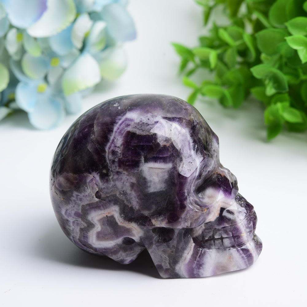 3.2" Dream Amethyst Skull Crystal Carving Bulk Wholesale