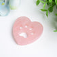 2.0" Mixed Crystal Heart with Cat Paw Carving Bulk Wholesale