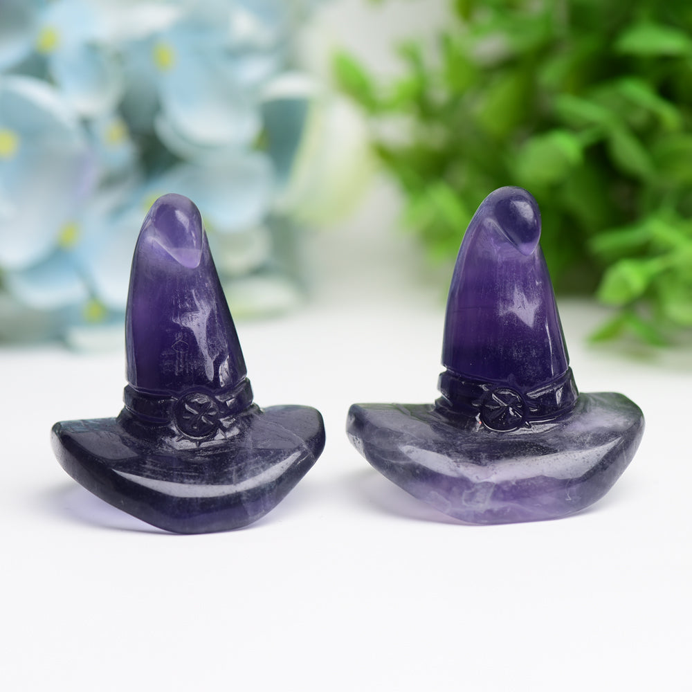 2.0" Fluorite Witch's Hat for Halloween