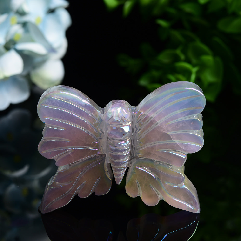 2.6" Aura Crystal Butterfly Carving Bulk Wholesale