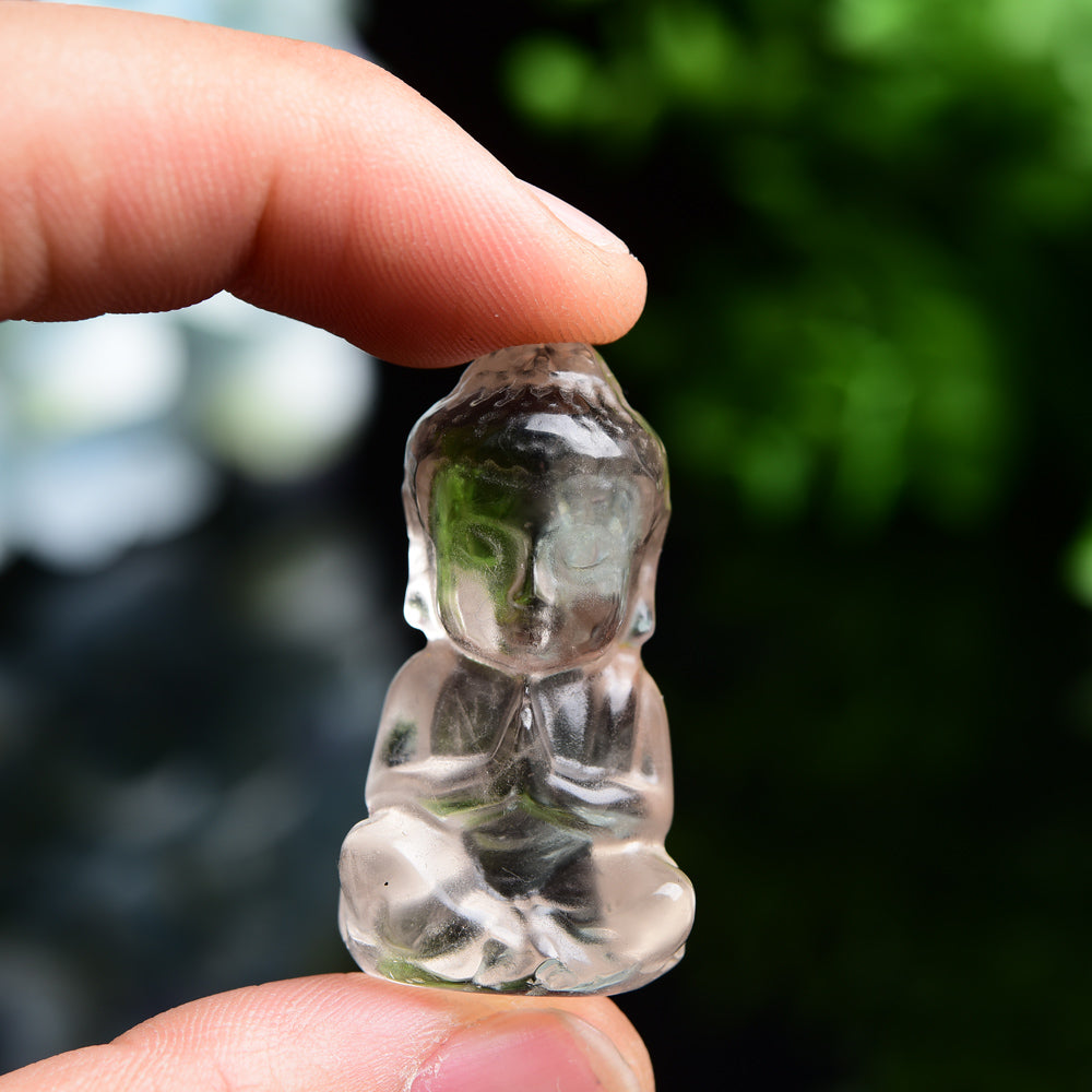 1.5" Smoky Quartz Buddha Carving Bulk Wholesale