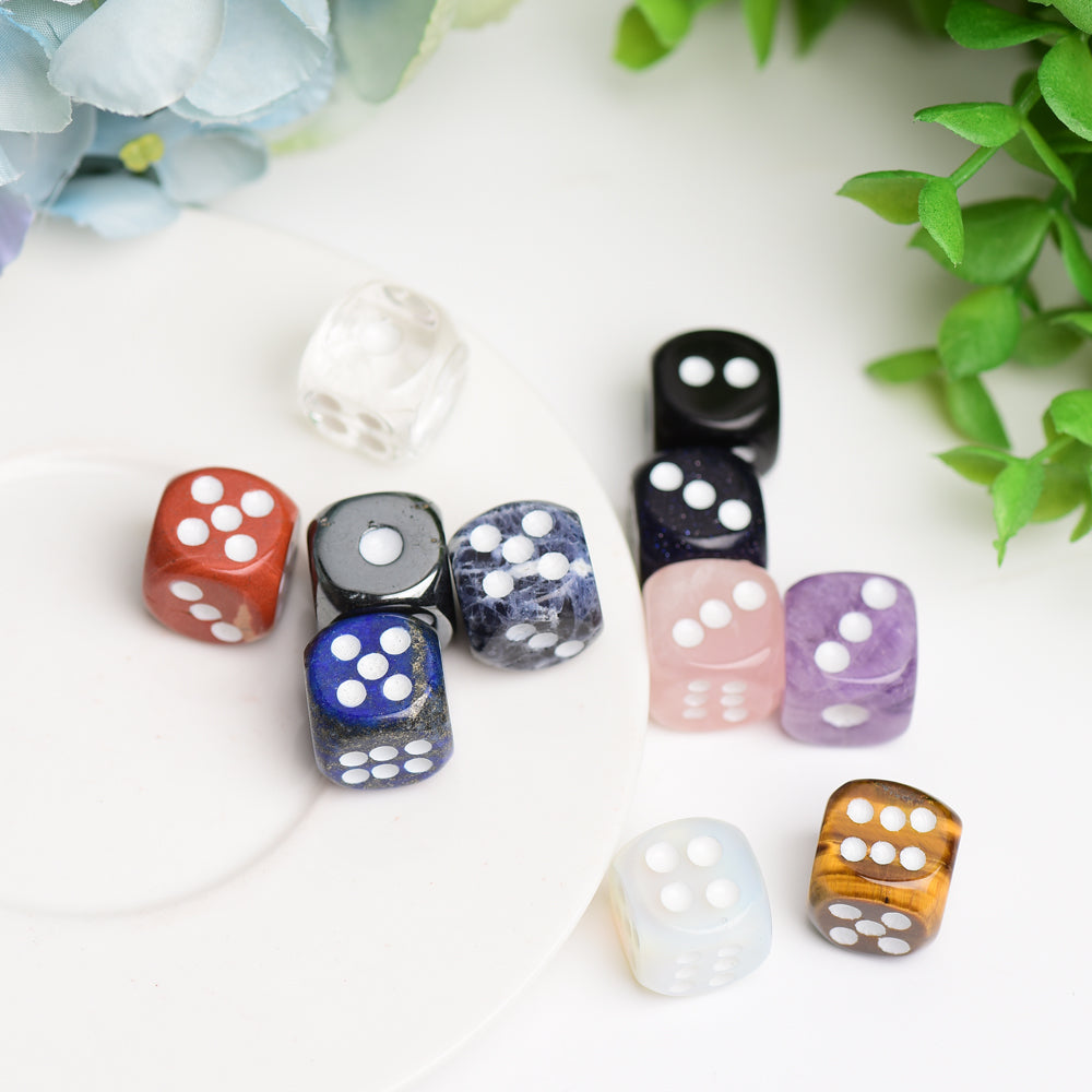 0.5" Mixed Crytsal Dice Crystal Carving