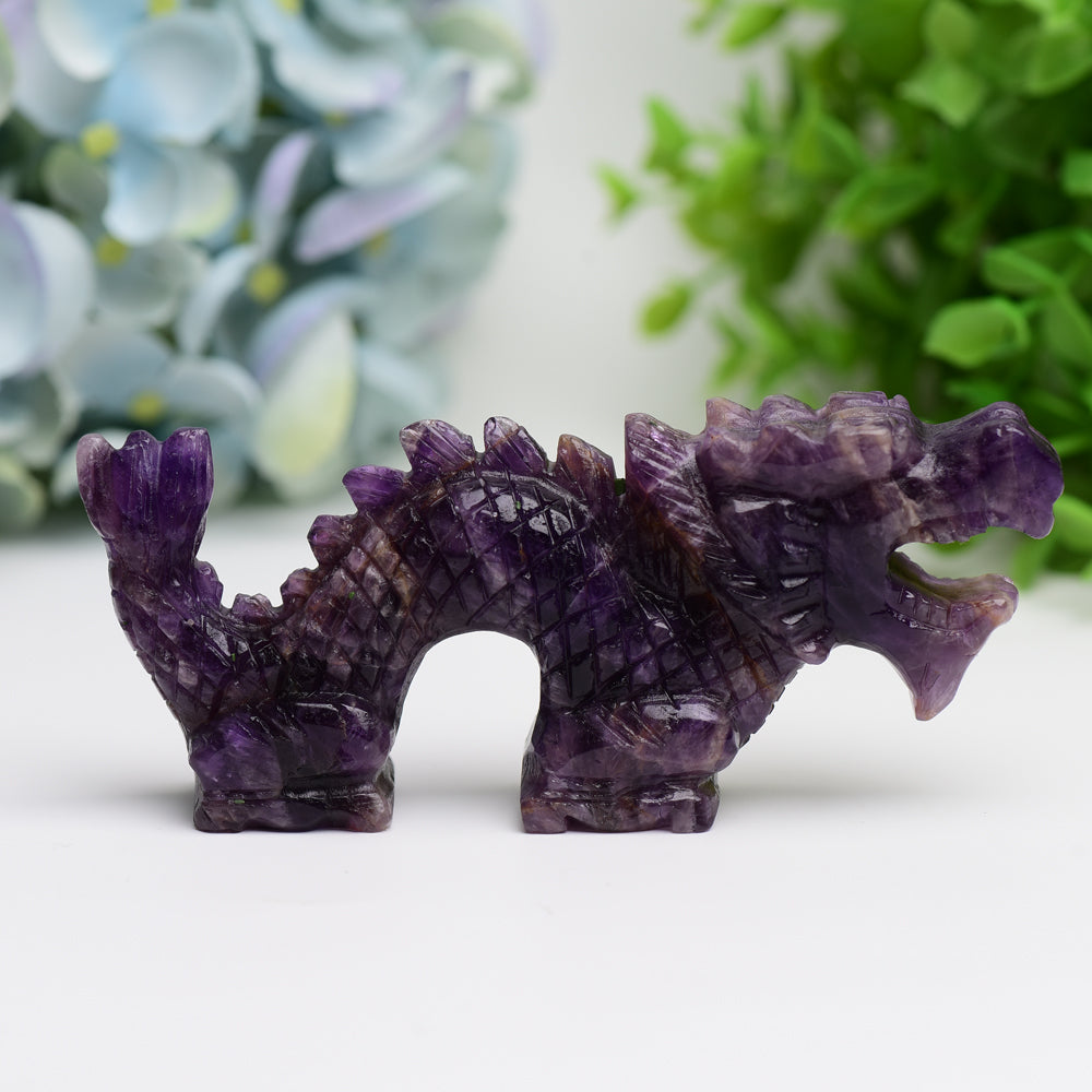 4.7" Dragon Animal Crystal Carving Free Form