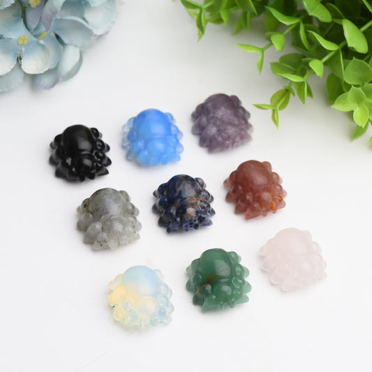 Mixed Crystal Mini Spider Carving Bulk Wholesale