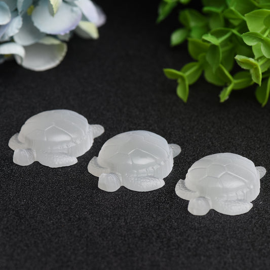 1.8" Selenite Turtle Crystal Carving Bulk Wholesale
