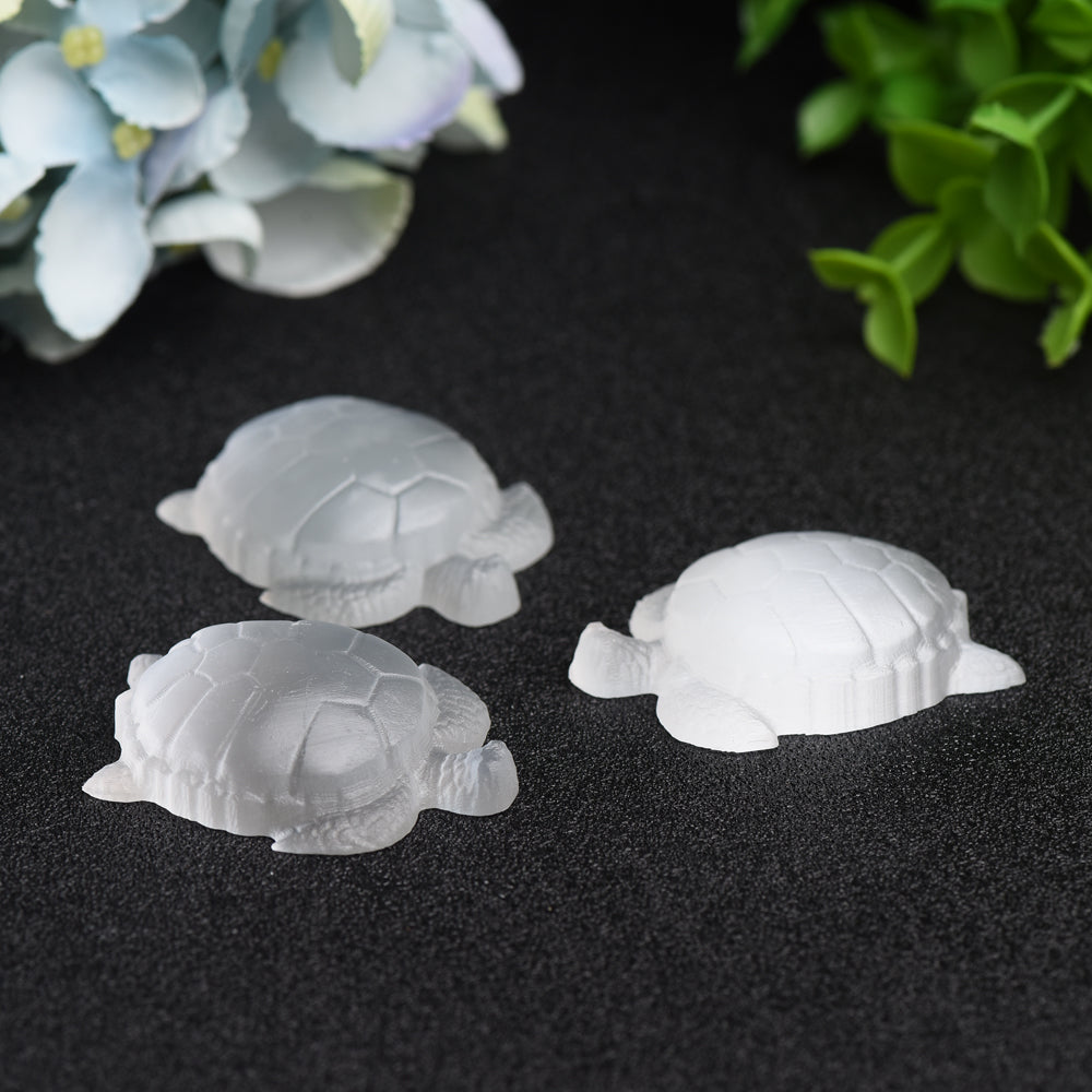 1.8" Selenite Turtle Crystal Carving Bulk Wholesale