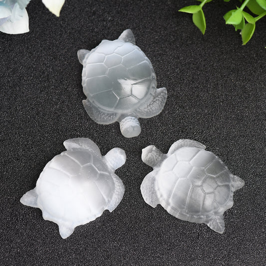 1.8" Selenite Turtle Crystal Carving Bulk Wholesale