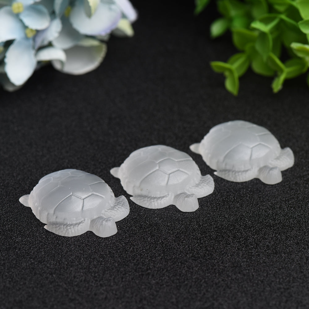 1.8" Selenite Turtle Crystal Carving Bulk Wholesale