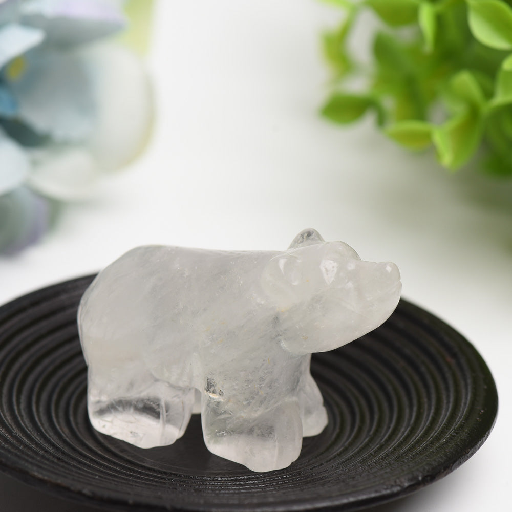 2.2" Mixed Crystal Bear Crystal Carving Bulk Wholesale