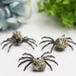 2.0" Metal Spider with Raw Pyrite Stone Decor Free Form for Bulk Wholesale
