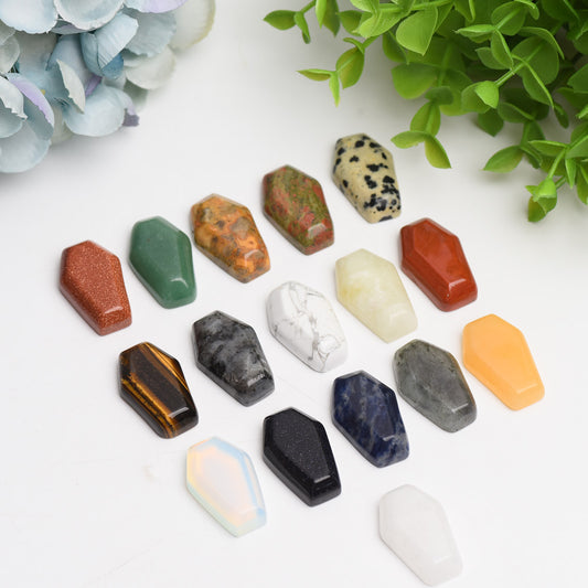 1.2" Mixed Crystal Coffin Carving Bulk Wholesale