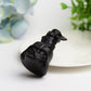 2.1" Black Obsidian Yoda Darth Vader Head Crystal Carving Bulk Wholesale