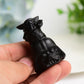 2.1" Black Obsidian Yoda Darth Vader Head Crystal Carving Crystal Healing Bulk Wholesale