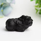 2.4" Black Obsidian Pixiu Crystal Carving Crystal Healing Bulk Wholesale