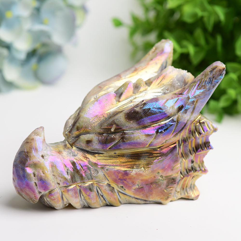 Crystal top resin dragon head