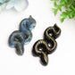 3.3" Labradorite Golden Obsidian Snake Carving Bulk Wholesale