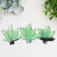2.2"  Green Fluorite Maple Leaf Crystal Carving Bulk Wholesale