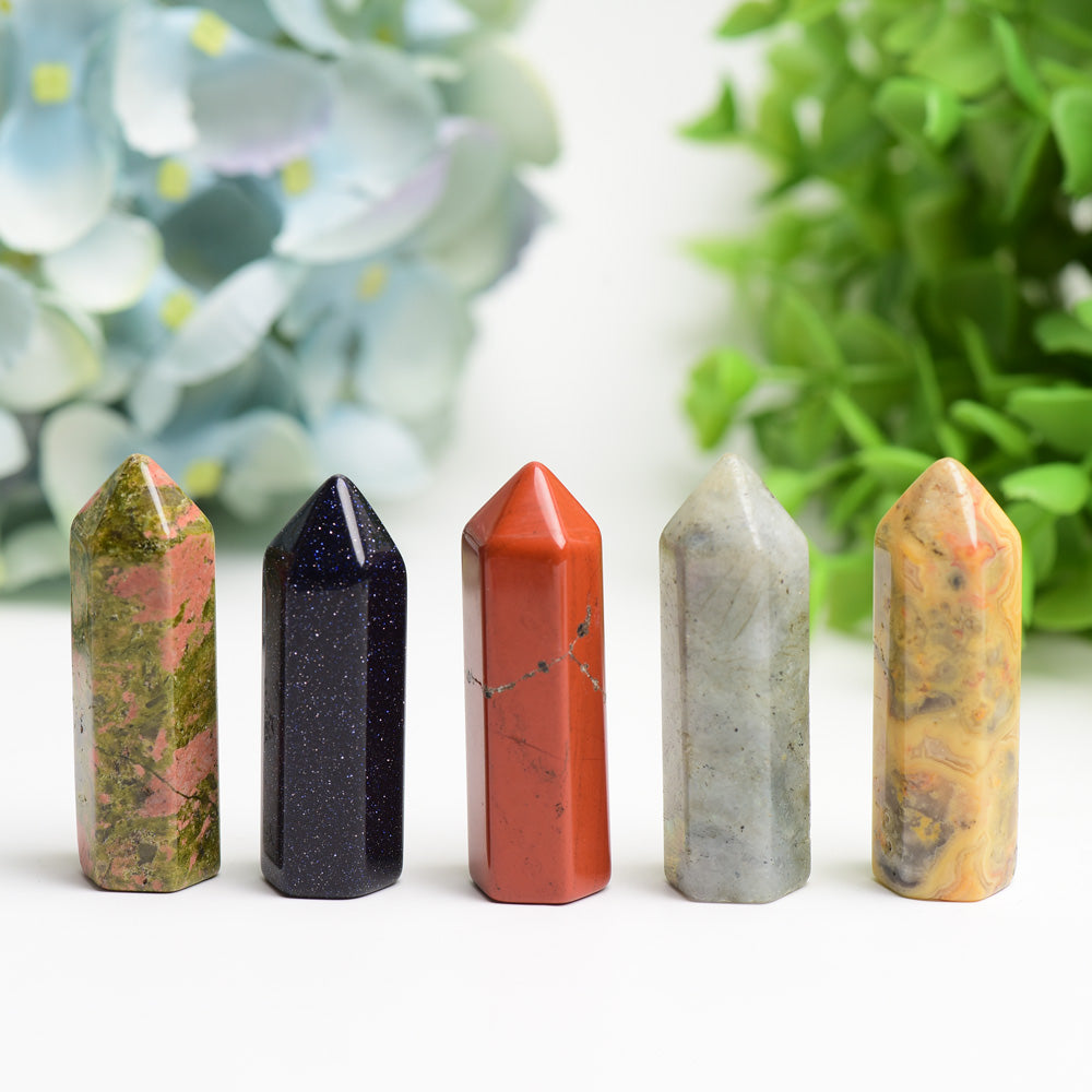 1.9" Mixed Crystal Point Crystal Healing Bulk Wholesale