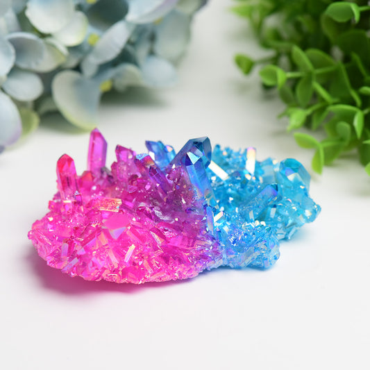 Aura Crystal Pink Blue Cluster Bulk Wholesale