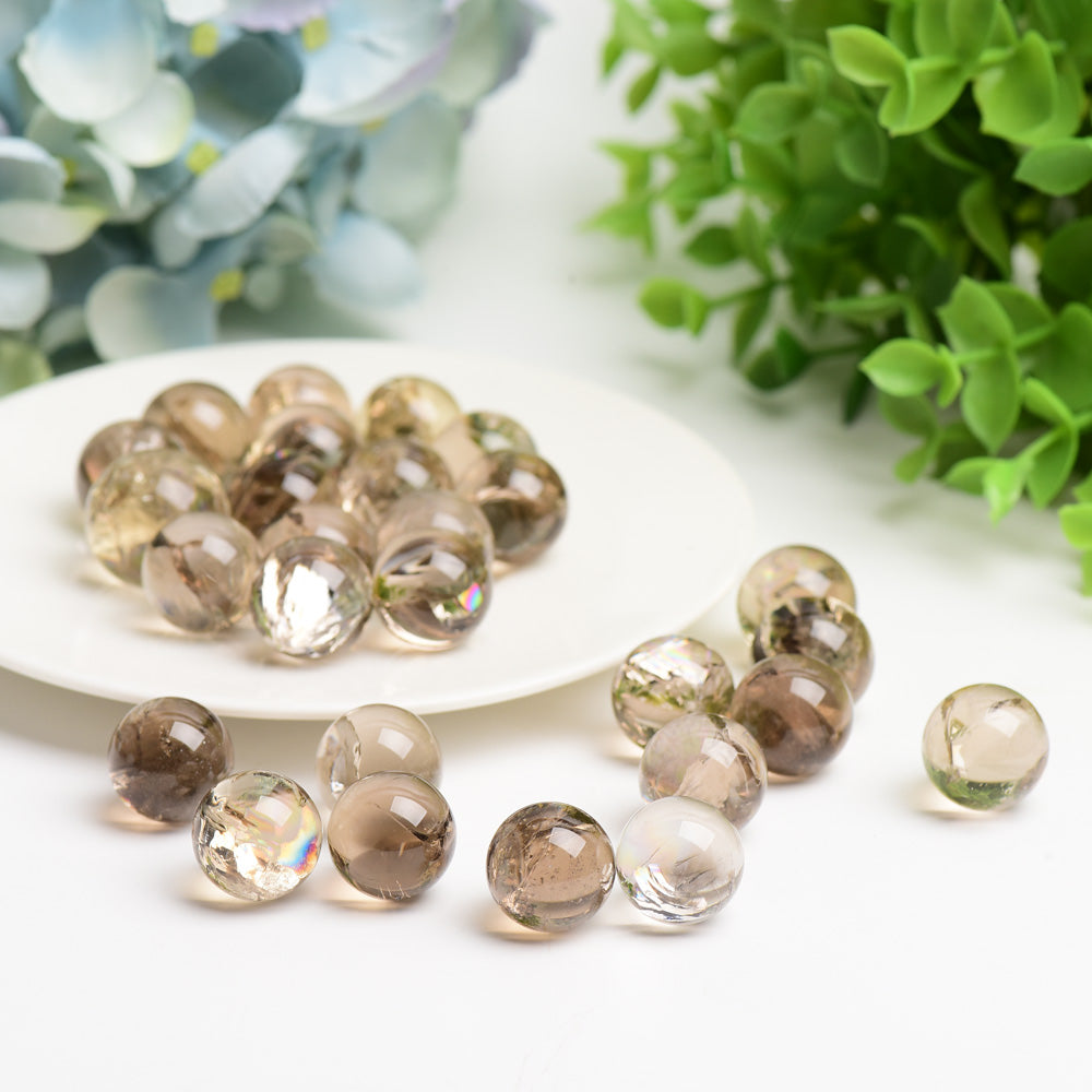 15mm Smoky Quartz Sphere Crystal Healing Bulk Wholesale