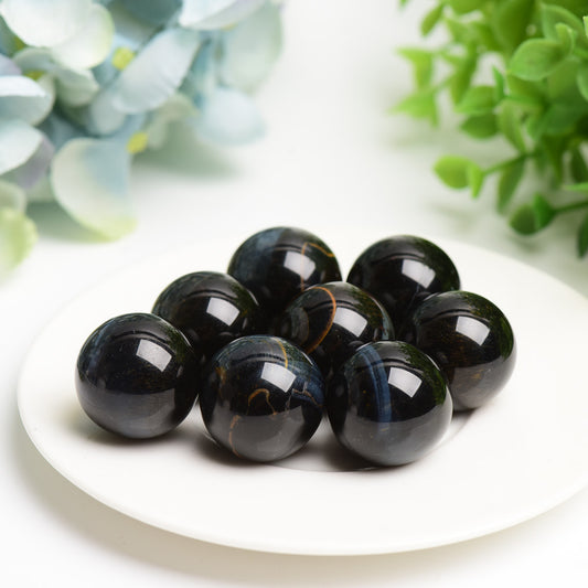 23mm Blue Tiger's Eye Sphere Crystal Healing Bulk Wholesale