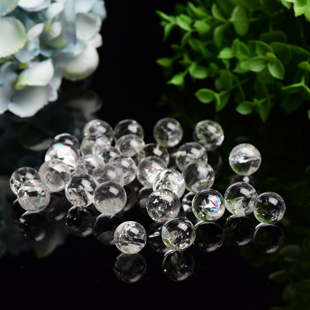 15mm Crack Clear Quartz Sphere Bulk Wholesale