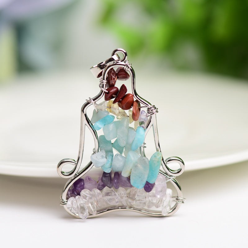 1.8" Chakra Crystal Pendant Bulk Wholesale