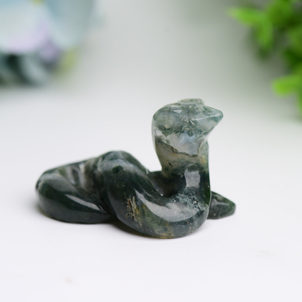 2.2" Crystal Snake Carvings