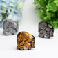 1.85" Mother & Baby Elephant Crystal Carving Bulk Wholesale