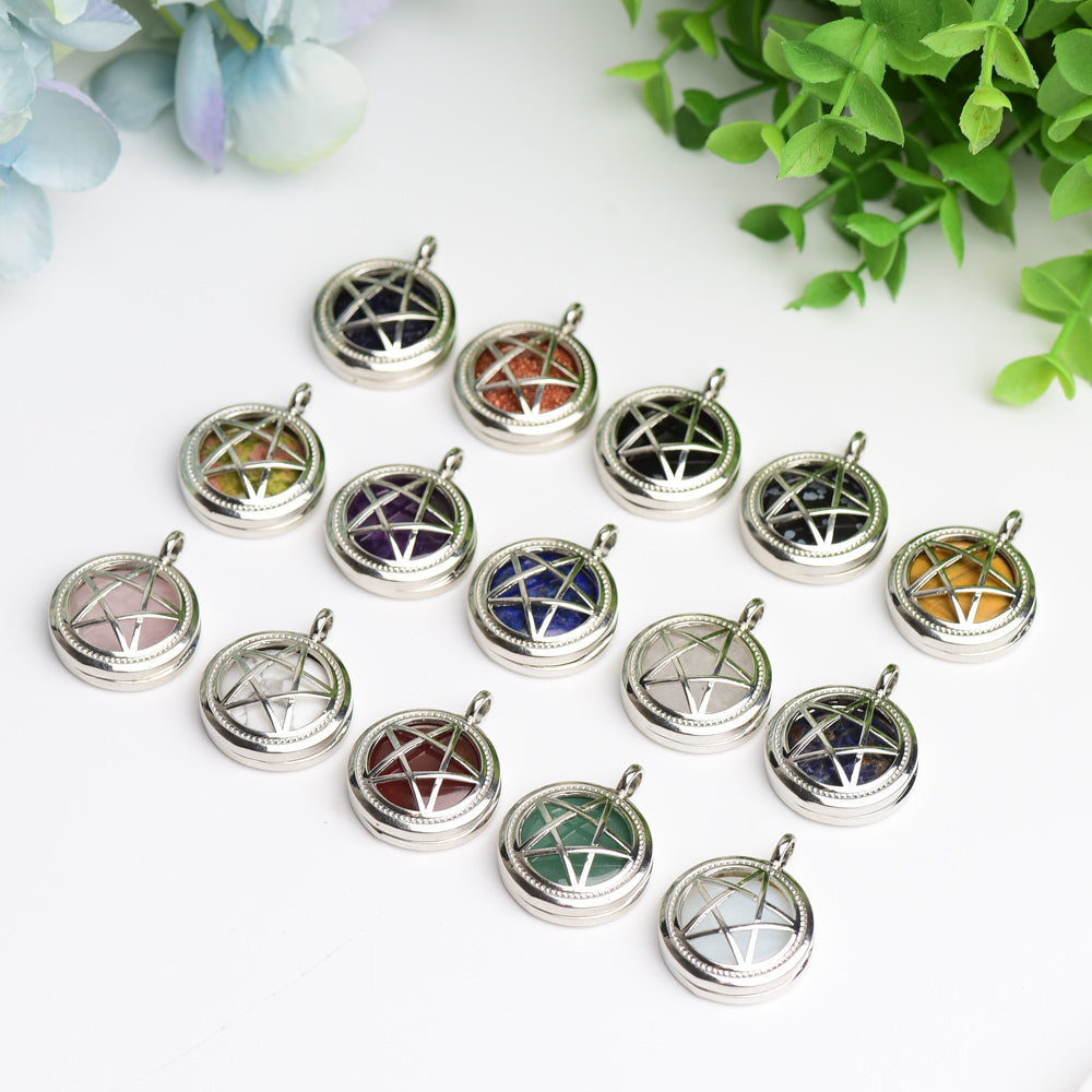 1.0" Mixed Crystal Pentagram Pendant Bulk Wholesale