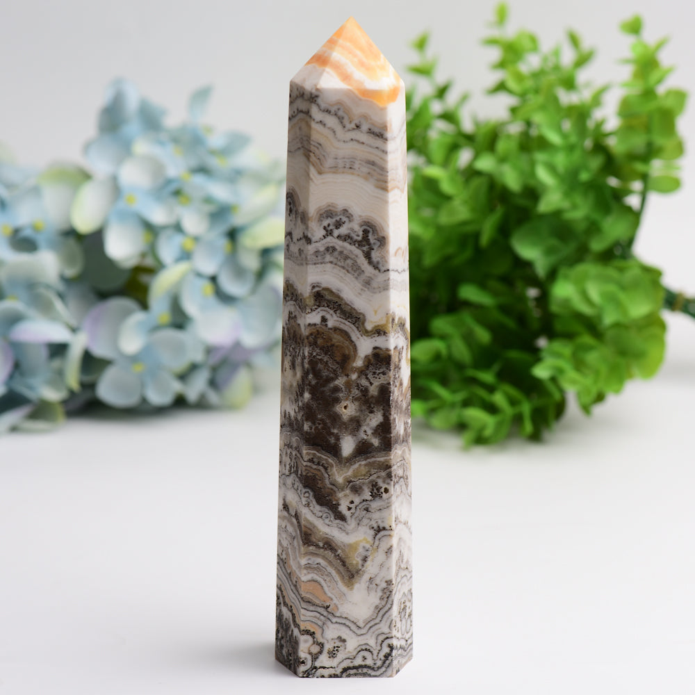 6.0"-8.0" Grass Calcite Crystal Tower Bulk Wholesale